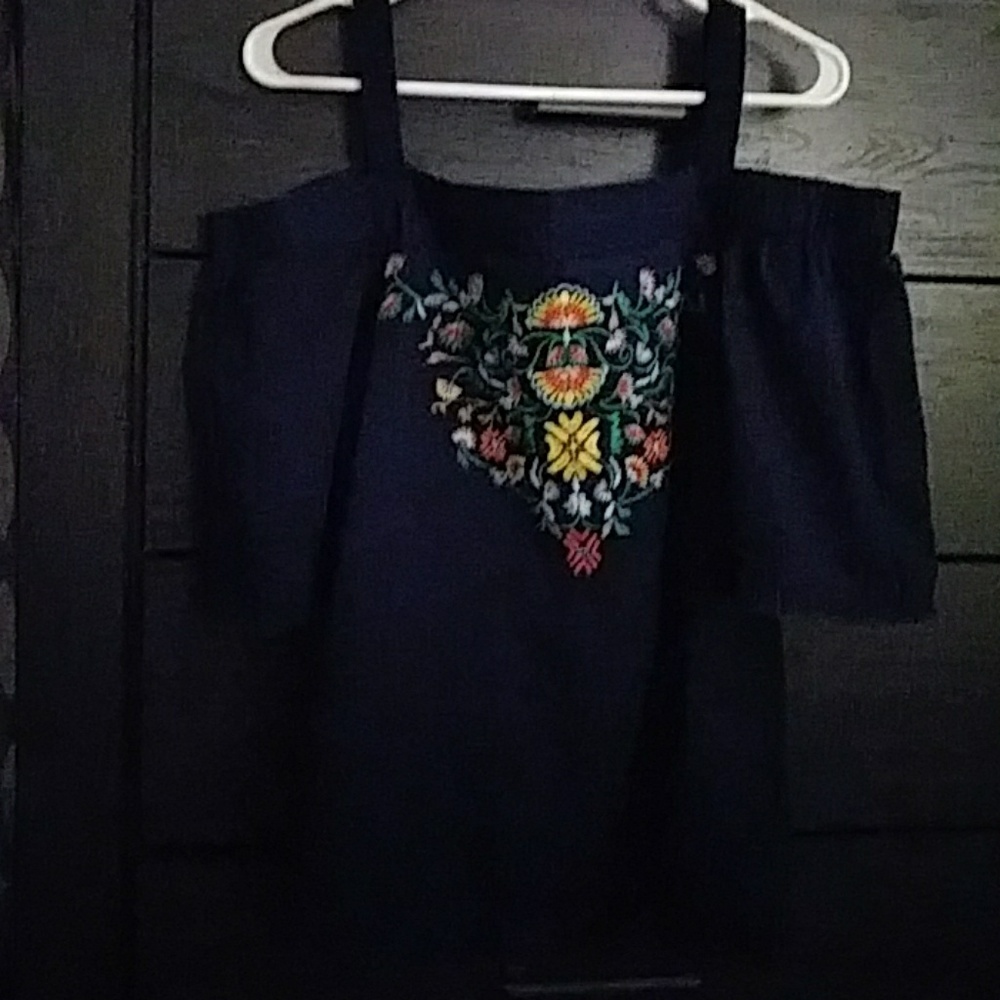 Navy blue democracy blouse